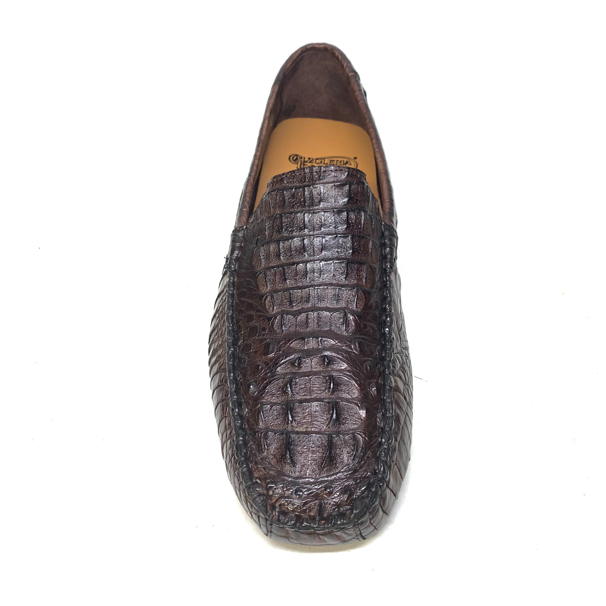 Calzoleria Toscana 4551 Dark Brown Hornback Driver Loafers - Dudes Boutique