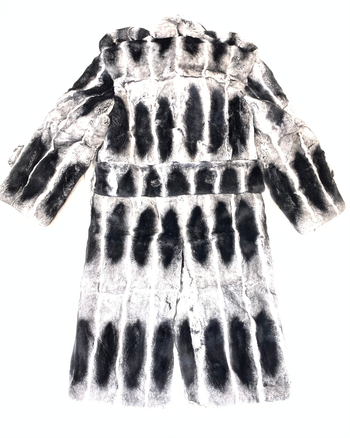 Kashani Men's 3/4  Rex Chinchilla Trench Fur Coat - Dudes Boutique