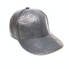 Kashani Men's Black Alligator/ Leather Strap-Back Base Ball Hat - Dudes Boutique