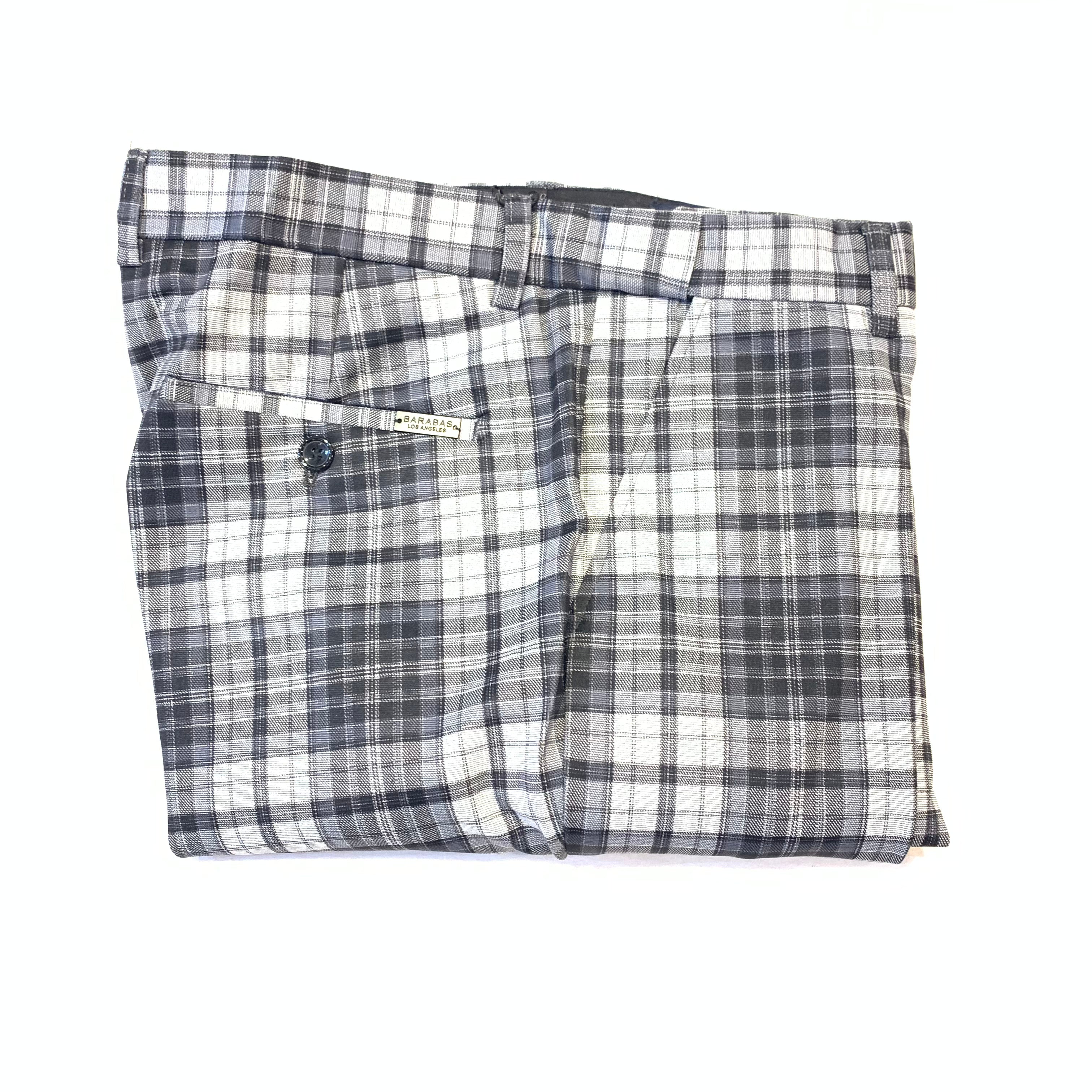 Barabas Multi Grey Plaid Dress Pants - Dudes Boutique