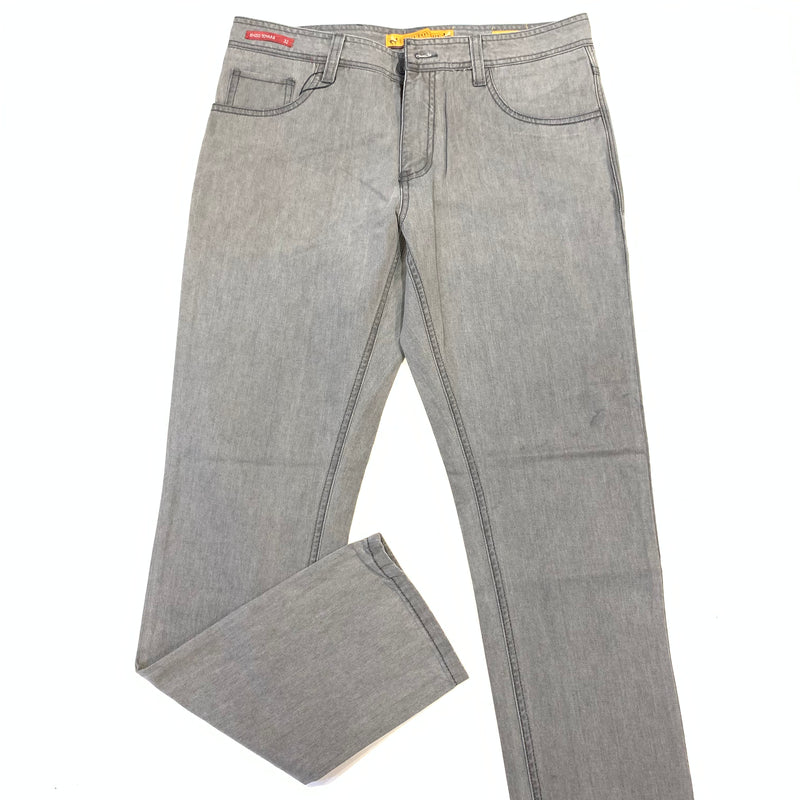 Enzo Men's Alpha-308 Dark Grey High-end Jeans - Dudes Boutique
