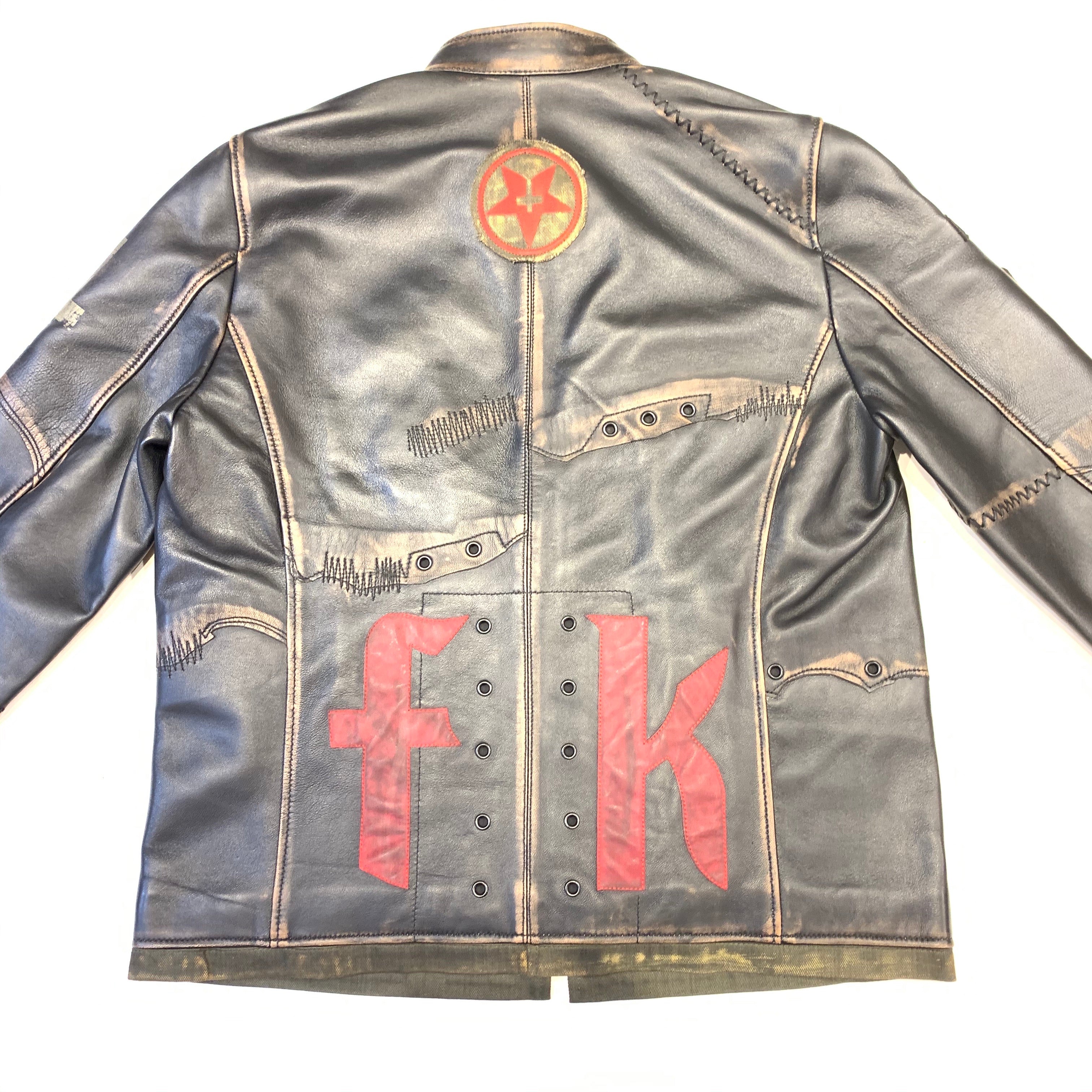 Barya NewYork War Zone Patched Lambskin Bomber Jacket - Dudes Boutique