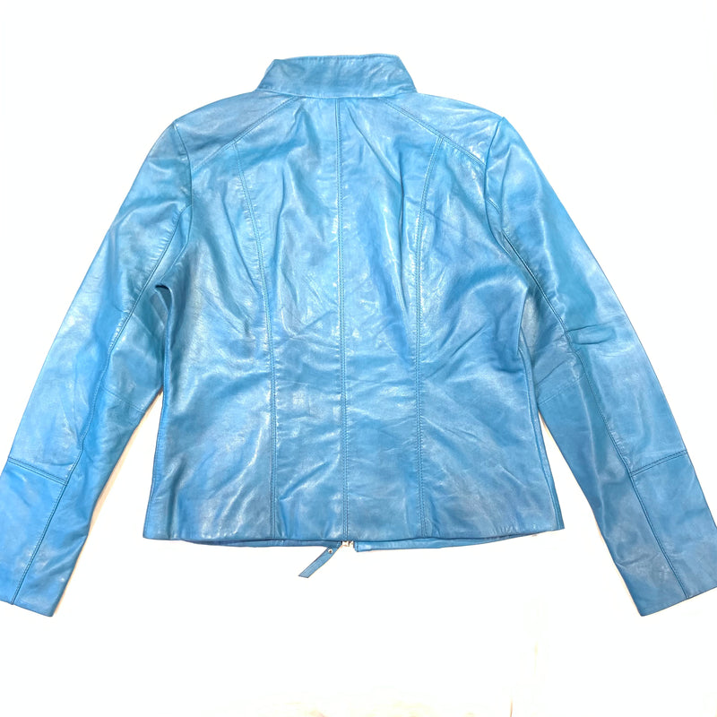 Scully Ladies Western Ocean Blue Lambskin Jacket - Dudes Boutique