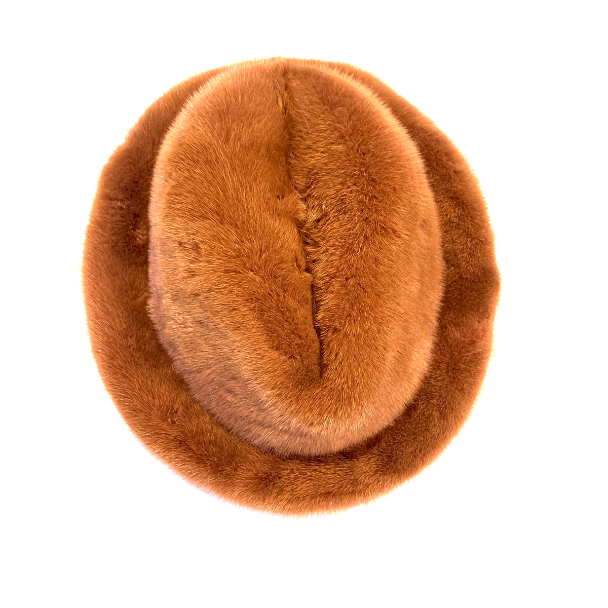 Kashani Men's Cognac Full Mink Fur Top Hat - Dudes Boutique