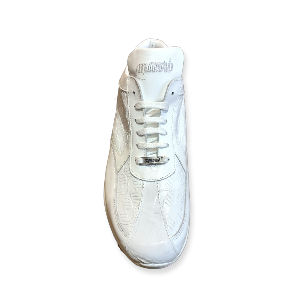 Mauri M770 White Crocodile Sneakers - Dudes Boutique