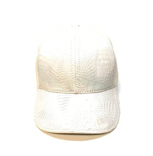 Kashani Champagne Alligator & Ostrich Quill StrapBack Hat - Dudes Boutique