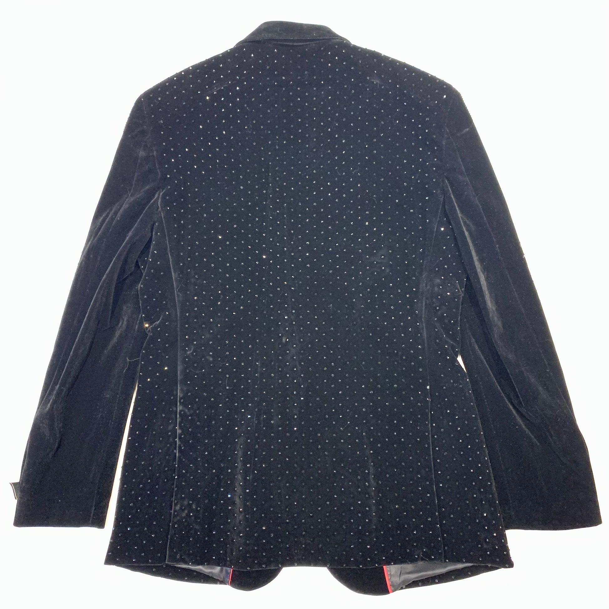 Barocco Black Milan Suede Crystal Blazer - Dudes Boutique