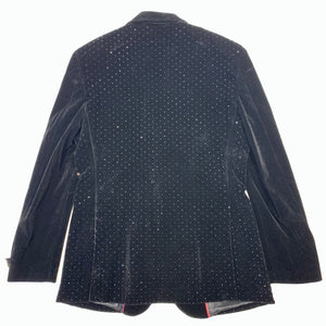 Barocco Black Milan Suede Crystal Blazer - Dudes Boutique