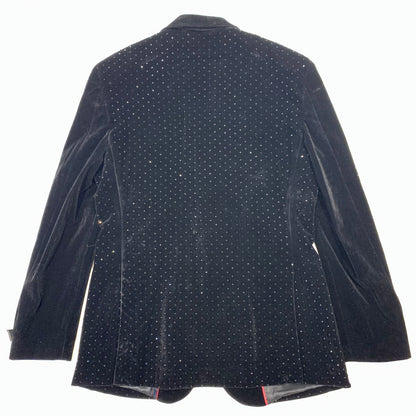 Barocco Black Milan Suede Crystal Blazer - Dudes Boutique