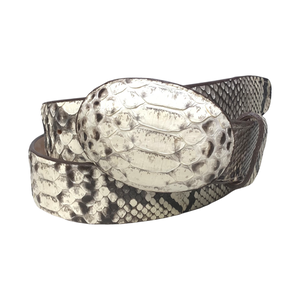 Wild West Boots Natural Python Belt - Dudes Boutique