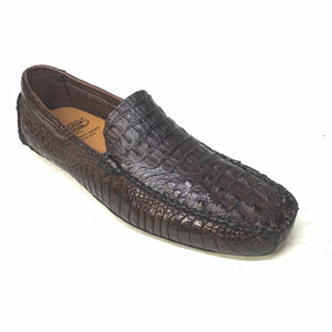 Calzoleria Toscana 4551 Dark Brown Hornback Driver Loafers - Dudes Boutique