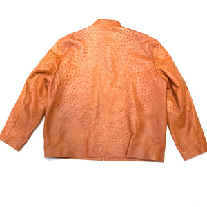 Kashani Cognac Full Ostrich Quill Jacket - Dudes Boutique