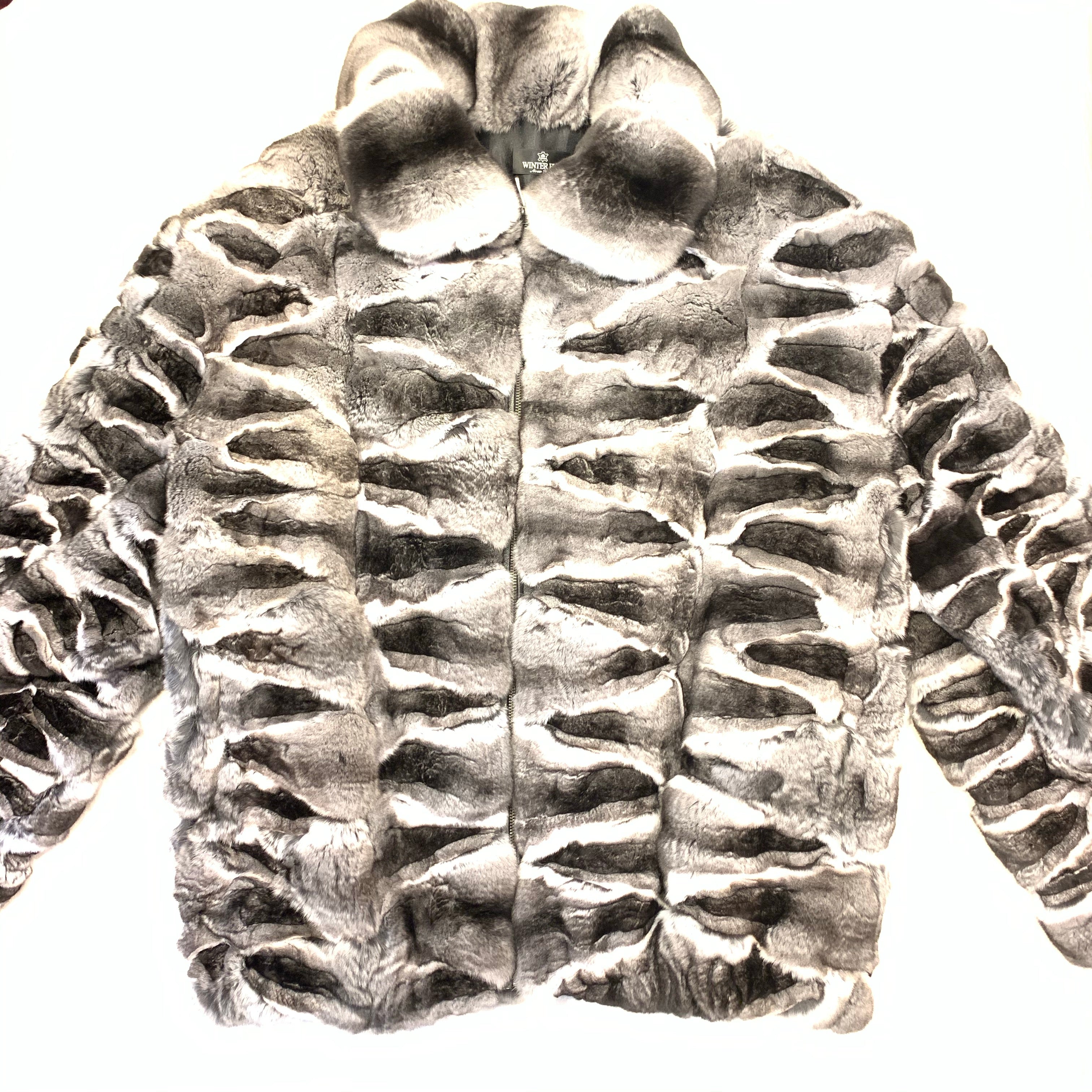 Kashani Men's Chinchilla Bomber Fur Coat - Dudes Boutique