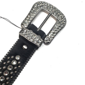 b.b. Simon Fully Loaded Custom Pony Hair Crystal Belt - Dudes Boutique