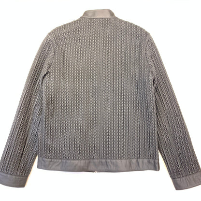 Barya NewYork Black Lambskin Weaved Jacket - Dudes Boutique