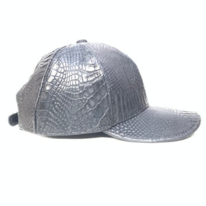 Kashani Men's Black All-Over Alligator Strap-Back Base Ball Hat - Dudes Boutique