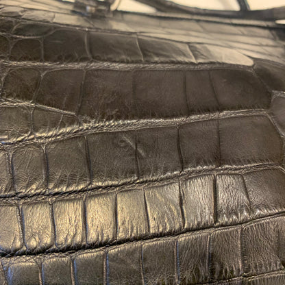 Kashani Black Full Skin Alligator Body Duffle Bag - Dudes Boutique