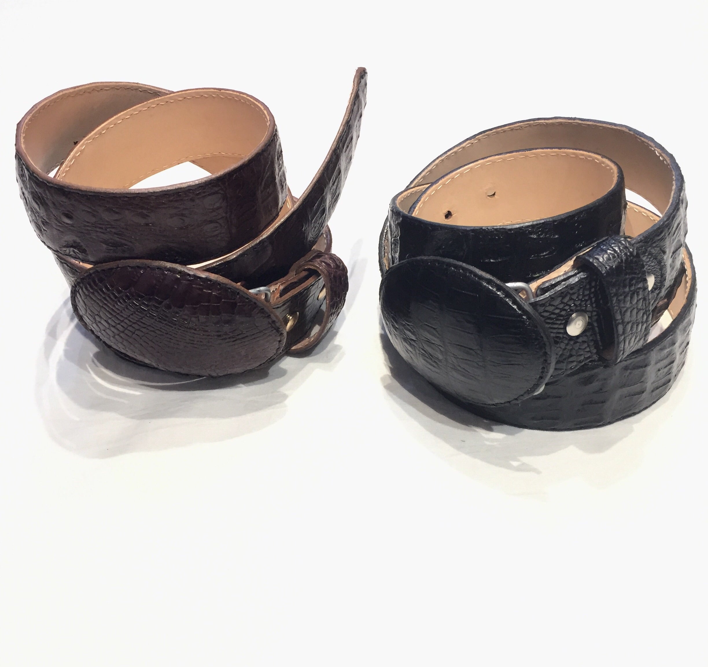 K&F Crafts Full Skin Crocodile Belts - Dudes Boutique