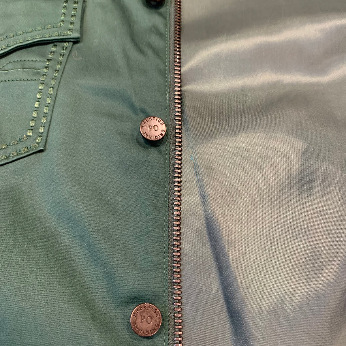 Prestige Men's Green Double Stitched  Zipper Biker Jacket - Dudes Boutique