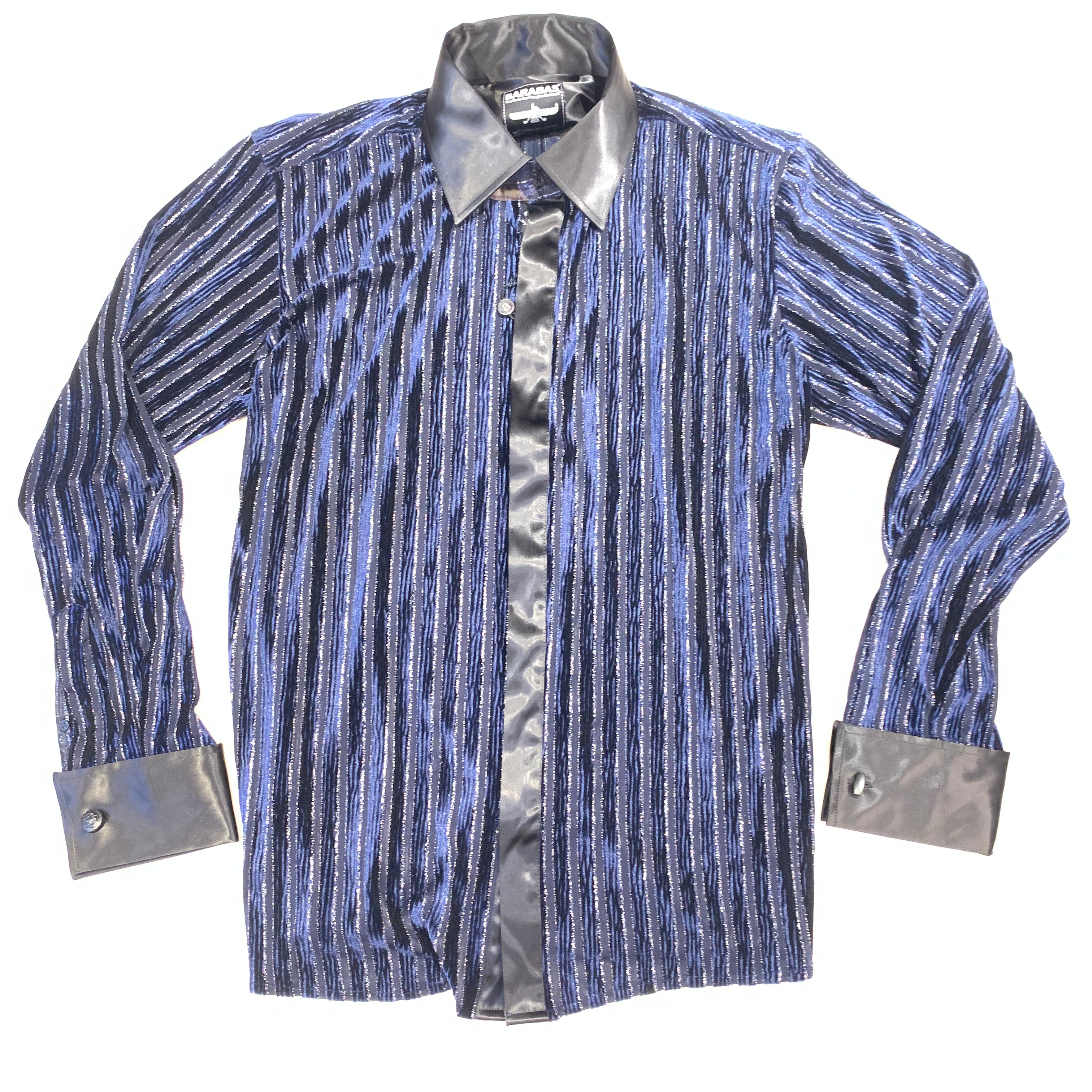 Barabas ULTRAMODERN Navy Shine Button Up Shirt - Dudes Boutique