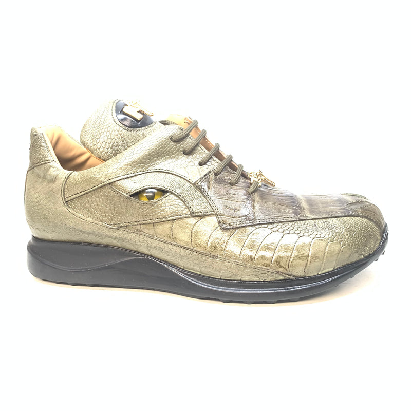 Mauri 3423 White Genuine Ostrich / Ostrich Leg Half Shoes. - $699.90 ::  Upscale Menswear 