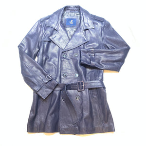 Barya NewYork Navy Lambskin Trench Jacket - Dudes Boutique