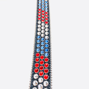 b.b. Simon American Flag Fully Loaded Crystal Belt - Dudes Boutique