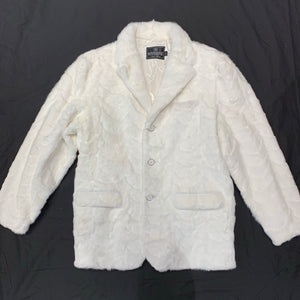 Kashani White Diamond Cut Mink Car Coat - Dudes Boutique