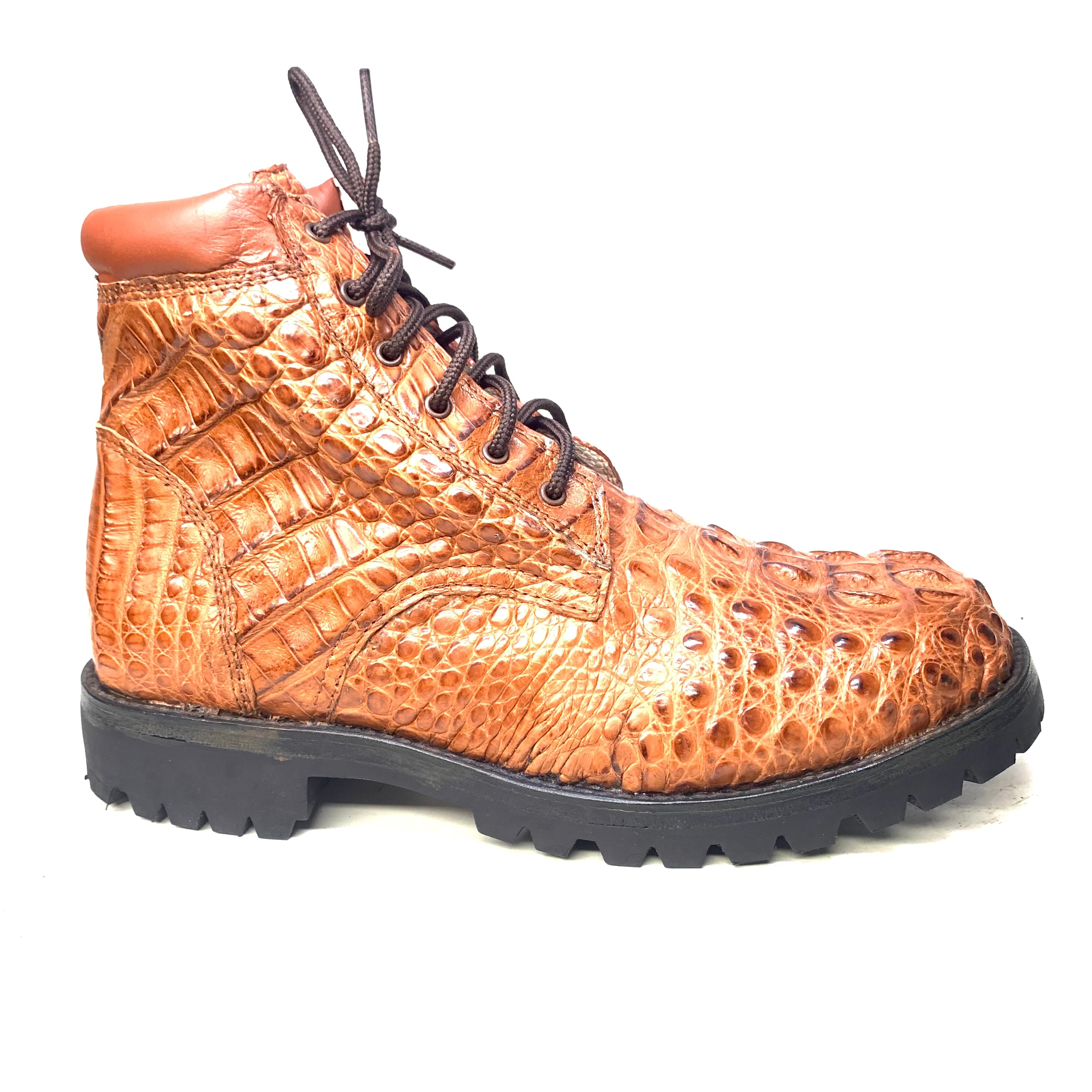 Safari Whisky Men's All-Over Horn-back Combat Boots - Dudes Boutique