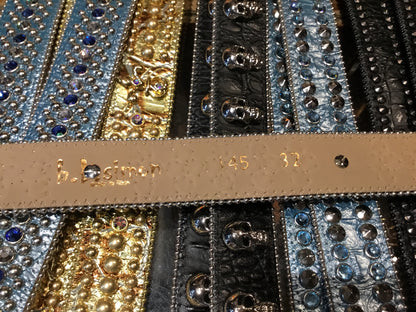 b.b. Simon "Crystal Skulls" Crystal Belt - Dudes Boutique