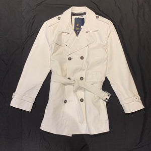 Barya NewYork White Lambskin Trench Jacket - Dudes Boutique