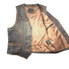 Scully Men's Rust Brown Buck Stitched  Lambskin Vest - Dudes Boutique