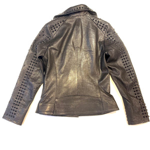 Barya NewYork Ladies Black Spike Biker Jacket - Dudes Boutique