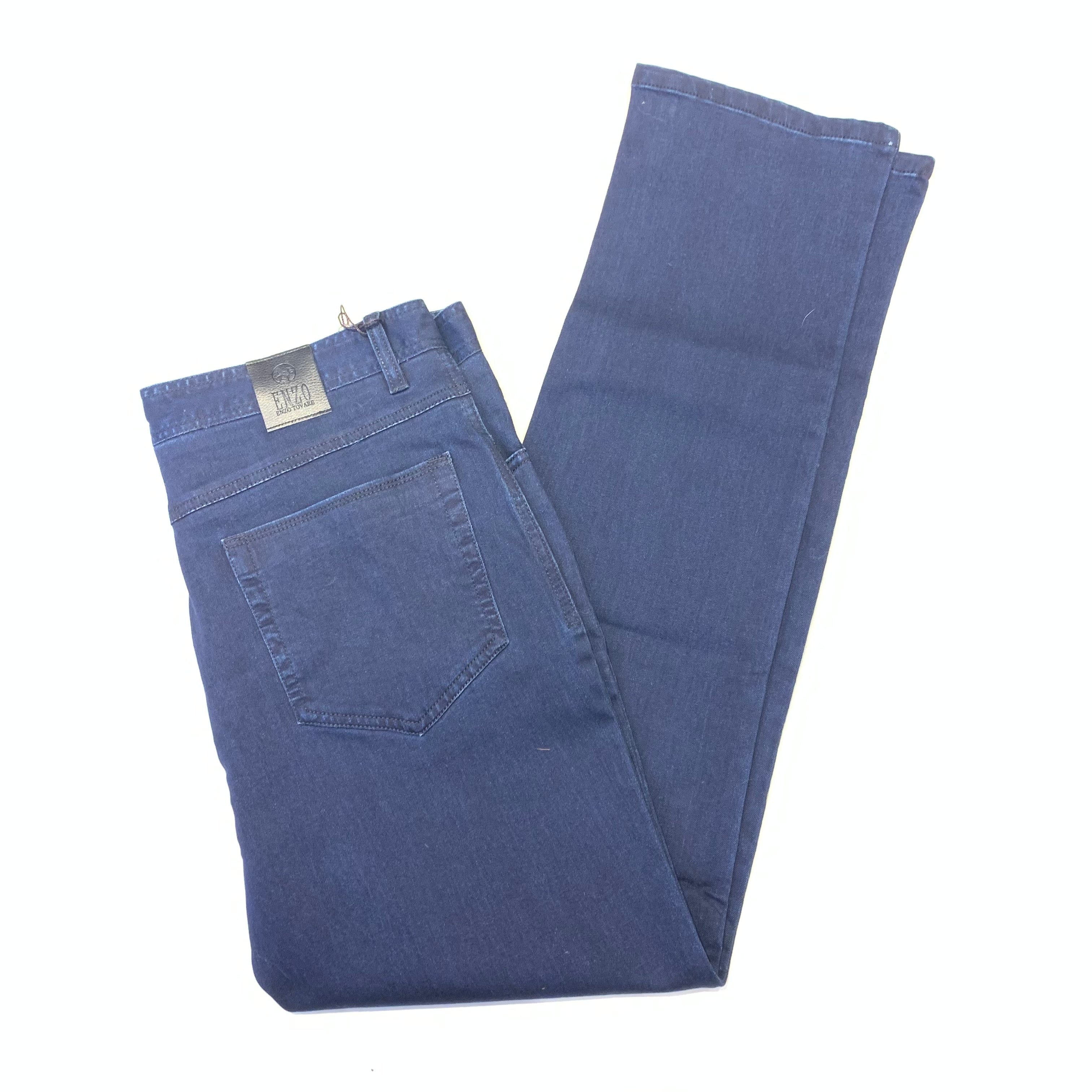 Enzo Alpha-242 Blue Denim High-End Pants - Dudes Boutique