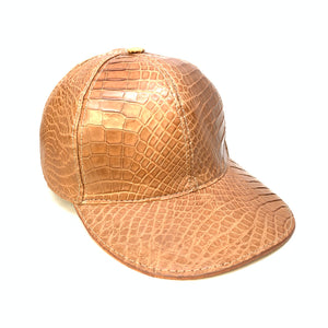 Kashani Tan All-Over Alligator StrapBack Hat - Dudes Boutique