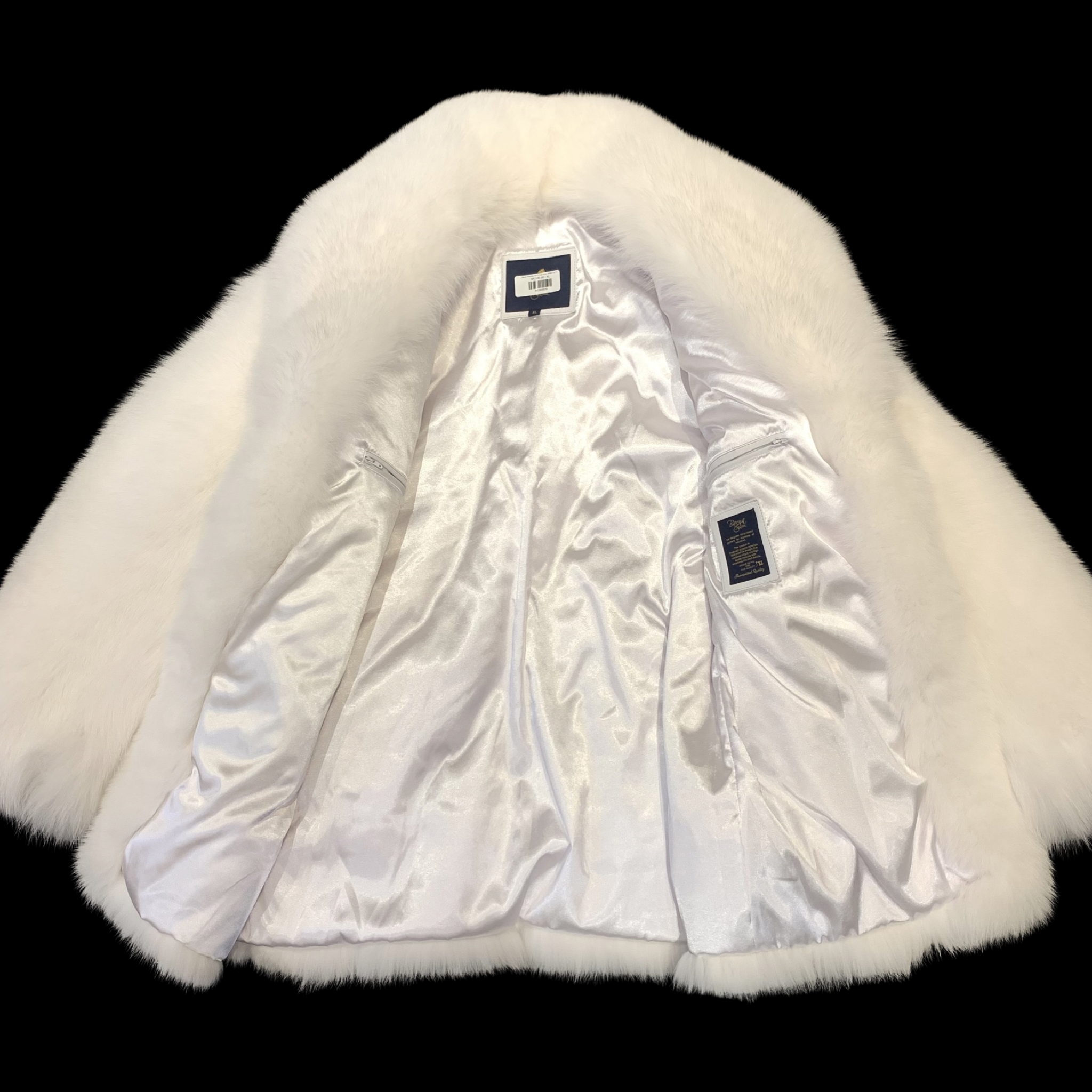 Barya NewYork Men's Full Arctic White Fox Fur Coat - Dudes Boutique