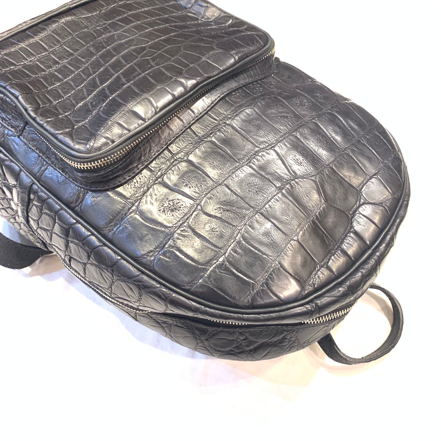 Kashani Black All-Over Alligator Backpack - Dudes Boutique