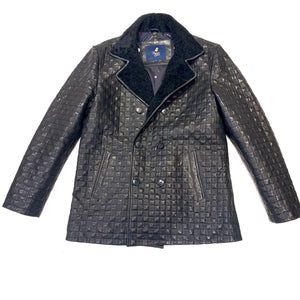 Barya NewYork Black Quilted Lambskin Peacoat - Dudes Boutique