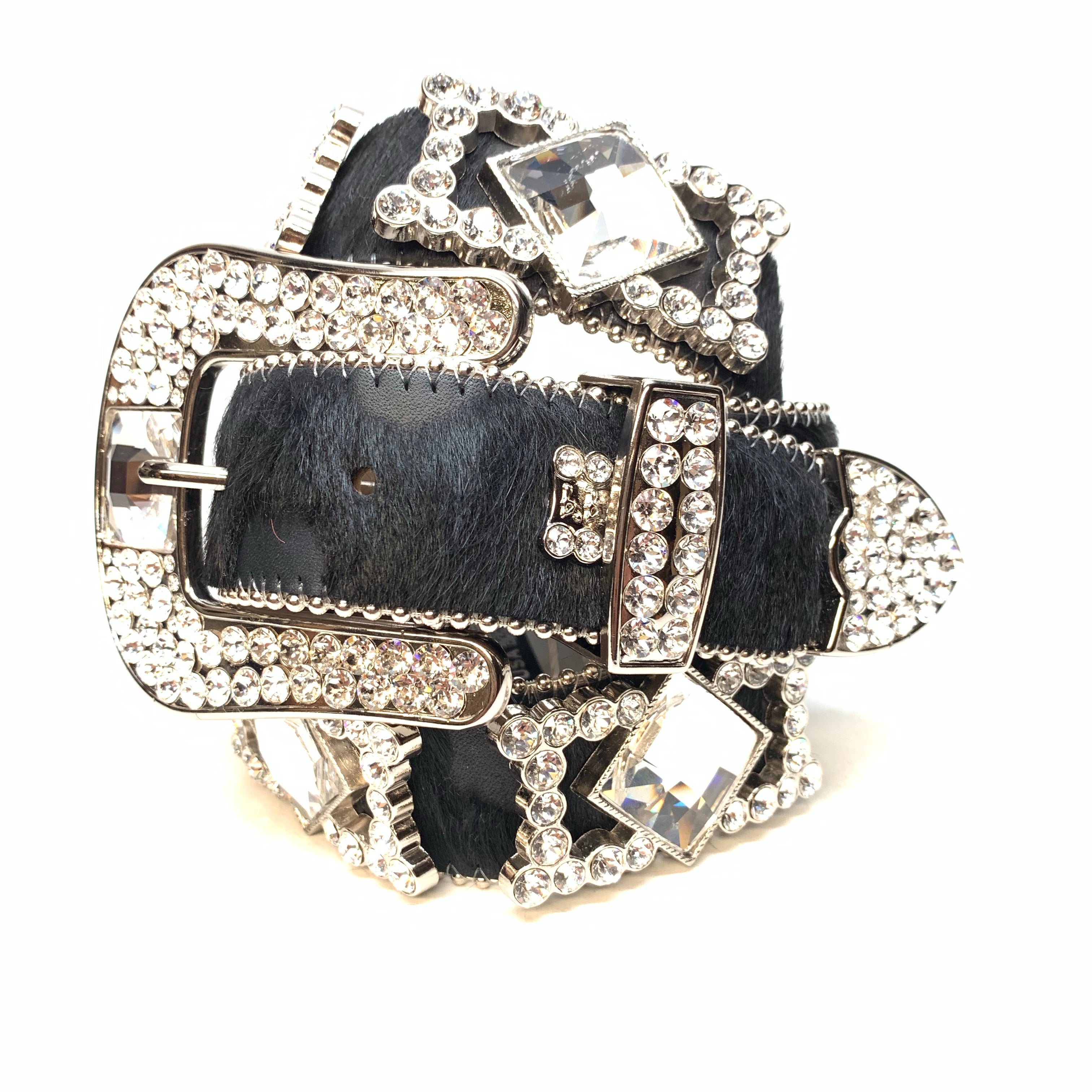 BB Simon Aligator Buckle With newest Crystals Beautiful - Bling. Made In Italy