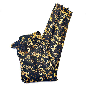 Barabas Black Gold Royal Print Dress Pants - Dudes Boutique