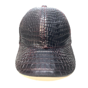 Black Cherry All Over Alligator body Strap-back Hat - Dudes Boutique