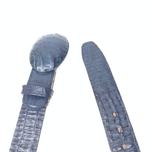 Kashani Navy Blue Crocodile Belt - Dudes Boutique