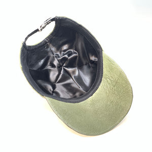 Kashani Olive Green Alligator & Ostrich Quill StrapBack Hat - Dudes Boutique