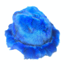 Kashani Men's Royal Blue Fox Fur Top Hat - Dudes Boutique