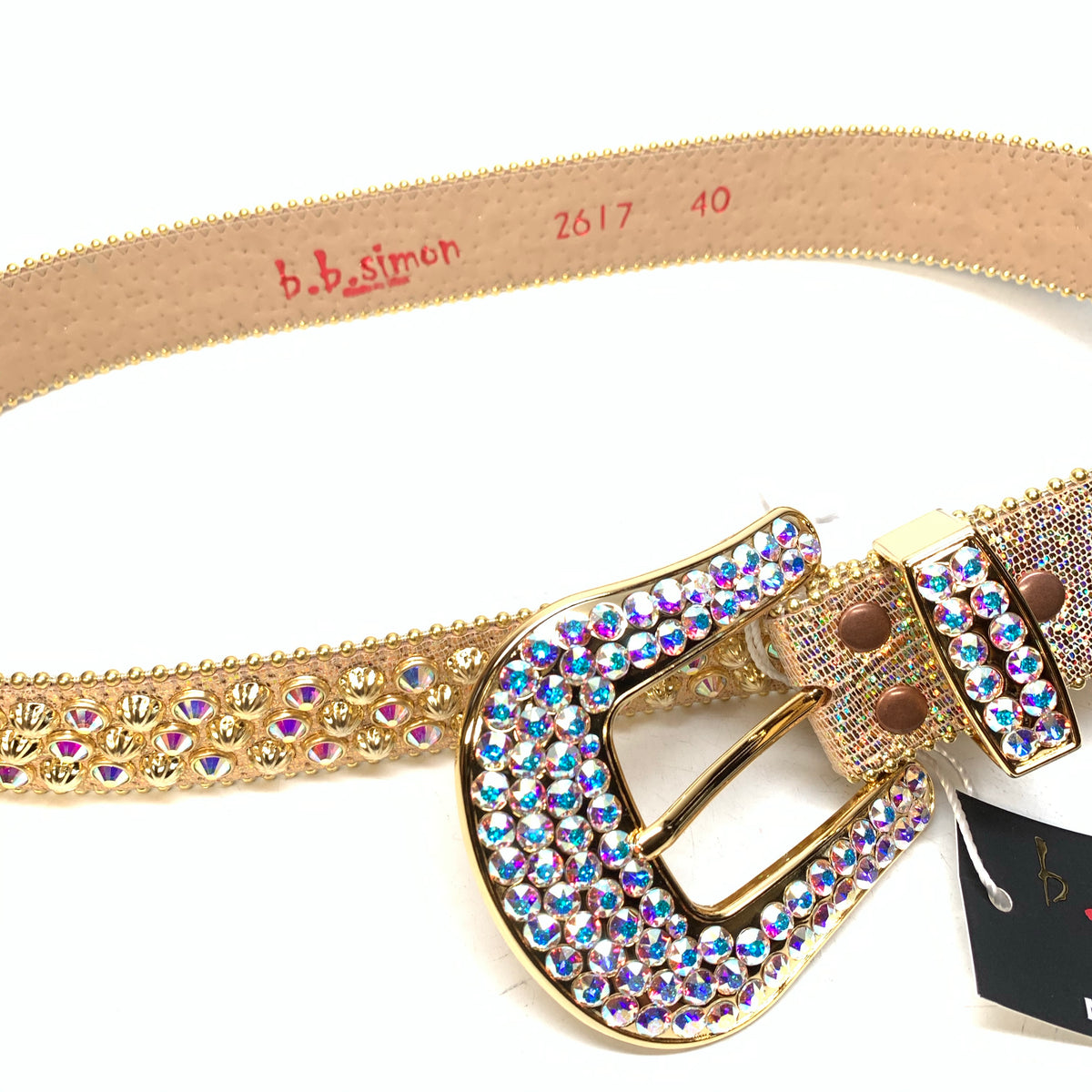 b.b. Simon Golden Teju Fully Loaded Crystal Belt - Dudes Boutique