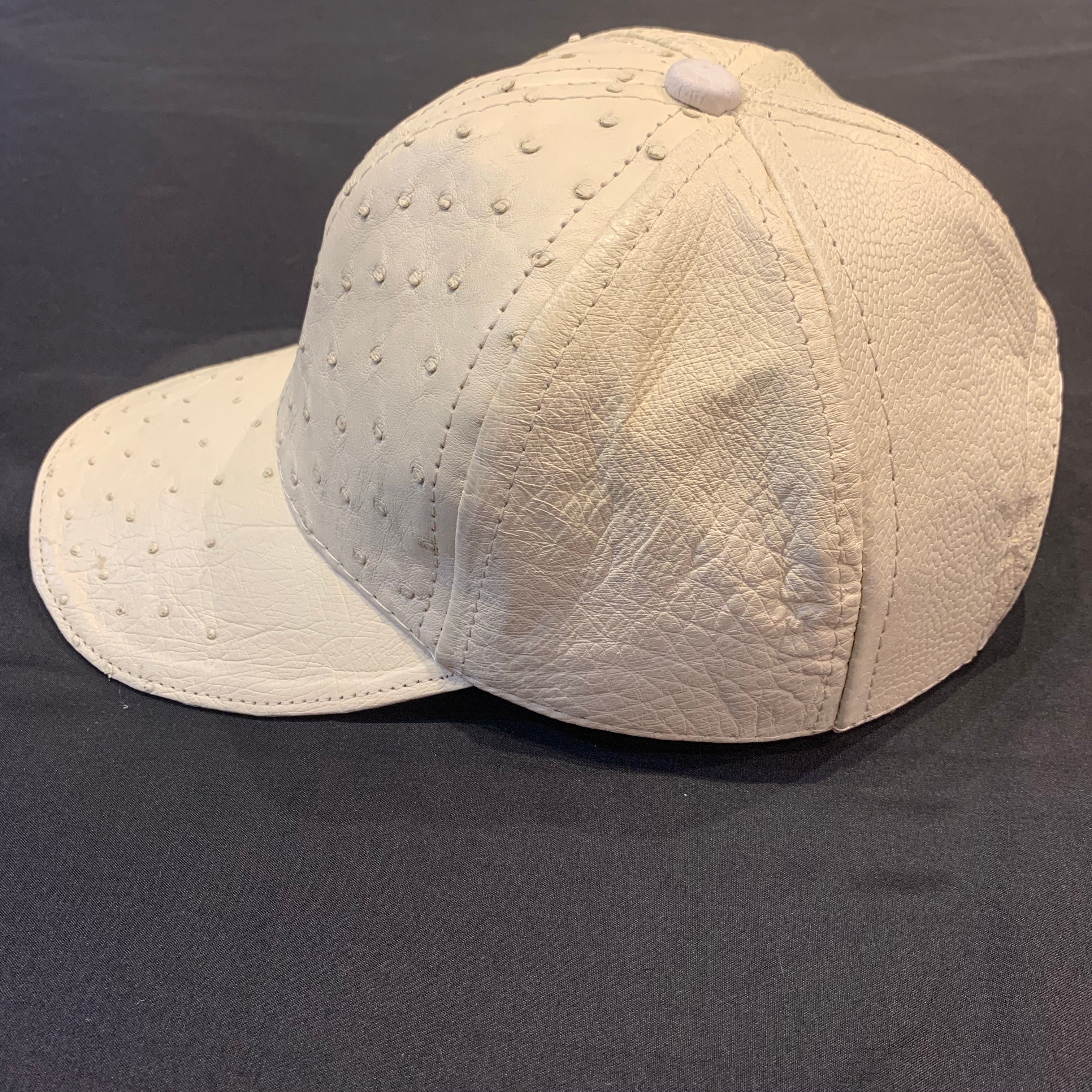 Kashani Ostrich Quill Cream Strap-back Hat - Dudes Boutique