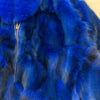 Kashani Women's Royal Blue Fox Fox Hooded Bomber Coat - Dudes Boutique