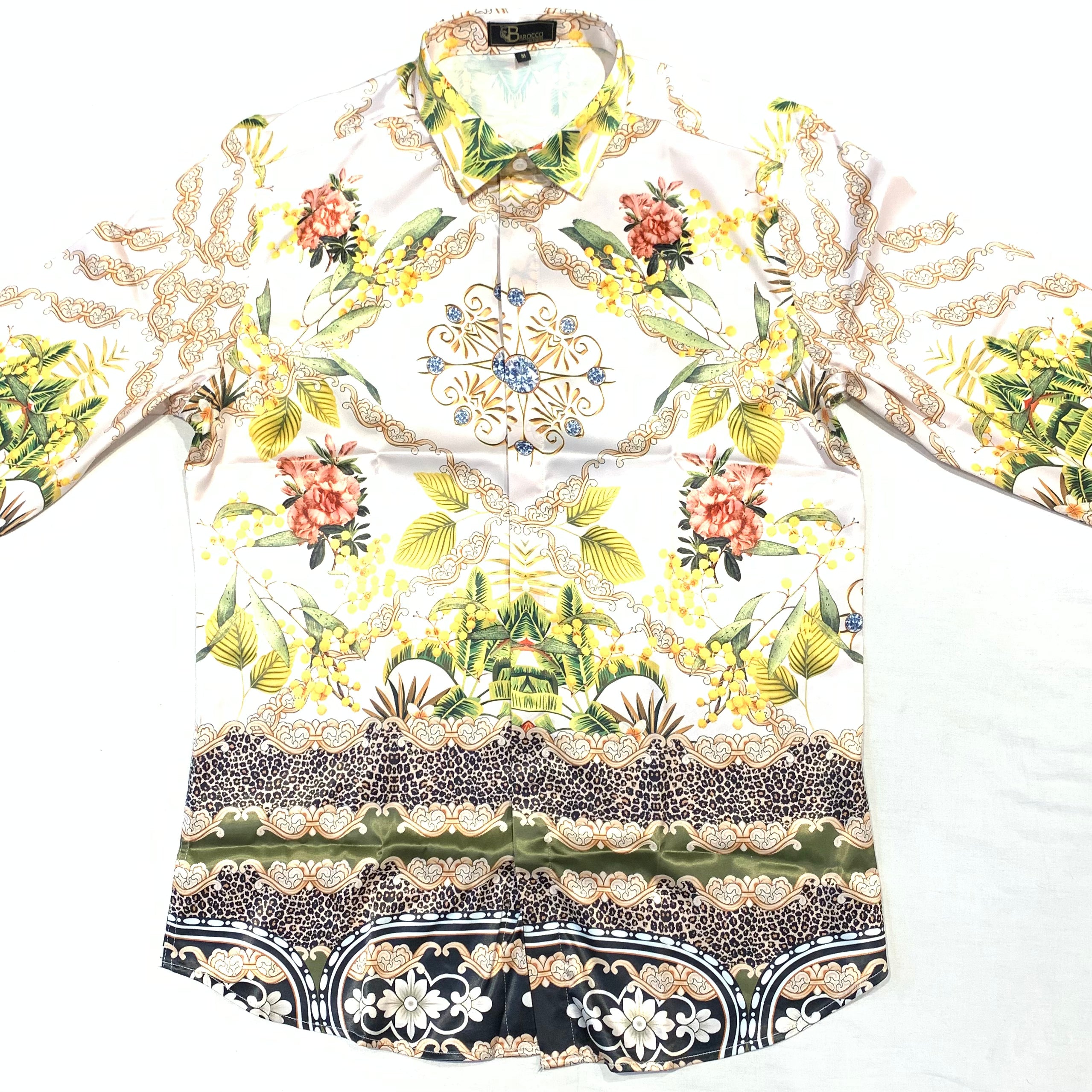 Barocco Men's Multi Color Monarch Button Up Shirt - Dudes Boutique