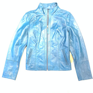 Scully Ladies Western Ocean Blue Lambskin Jacket - Dudes Boutique