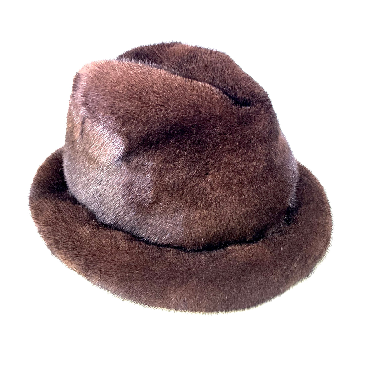 Kashani Men's Brown Full Mink Top Hat - Dudes Boutique